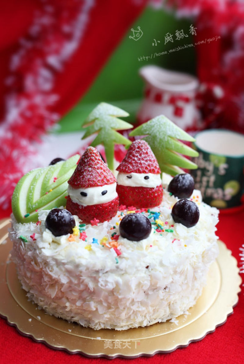 Christmas White Forest Cake