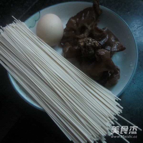 Fungus and Egg Noodles recipe