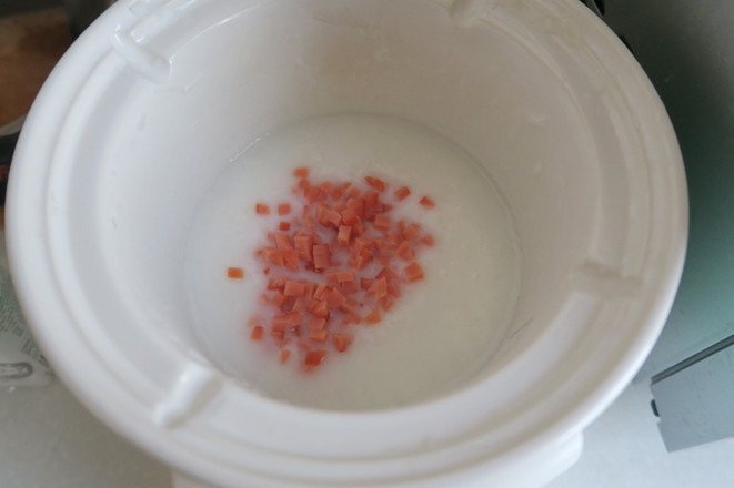 Baby Food Supplement: Ham, Milk, Rice Porridge recipe