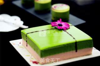 Matcha Chocolate Mousse Cake recipe