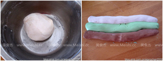 Three-color Agate and Red Bean Paste Glutinous Rice Balls recipe