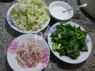 Cauliflower Soup with Pork Celestial Cabbage recipe