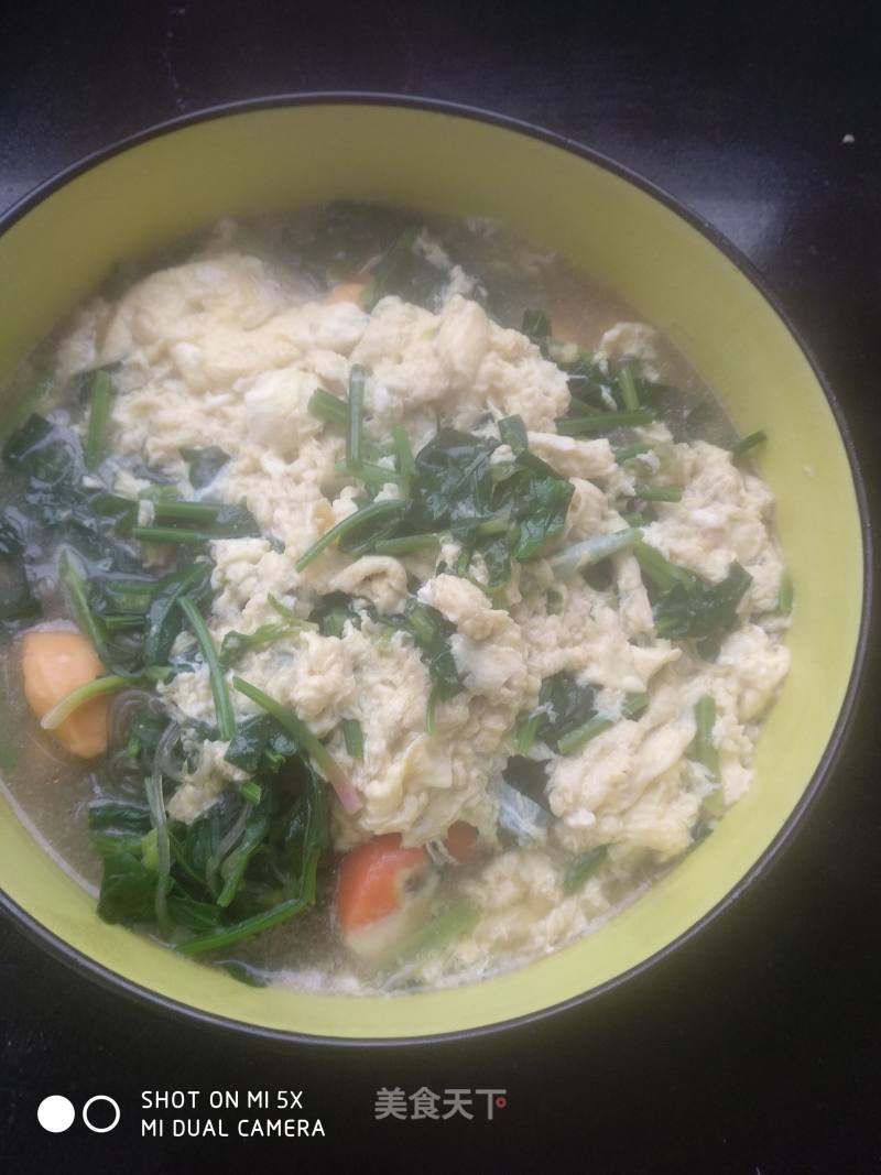 Spinach Vermicelli Egg Soup