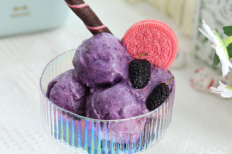 Mulberry Ice Cream is Easy to Make at Home ❤️ It is Soft and Delicious without Ice Residue! recipe