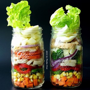 Mason Bottle Salad recipe