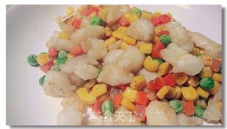 Diced Fish with Colored Vegetables recipe