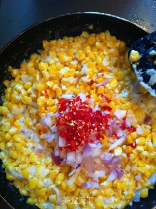 Scallion Corn Kernels (homemade Diet Meal) recipe