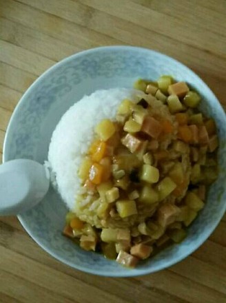 Pumpkin Potato Curry Rice recipe