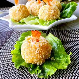 #aca烤明星大赛#roasted Potatoes and Shrimp Balls recipe