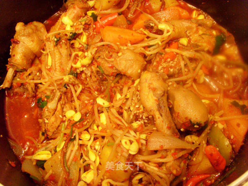 Korean Fried Spicy Chicken Soup recipe