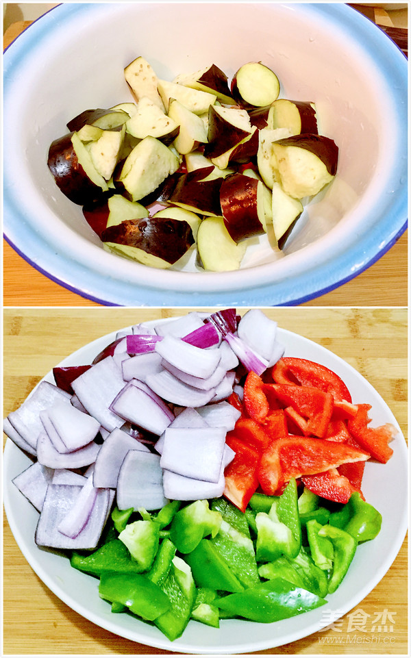 Four-colored Seasonal Vegetables in Garlic Sauce recipe