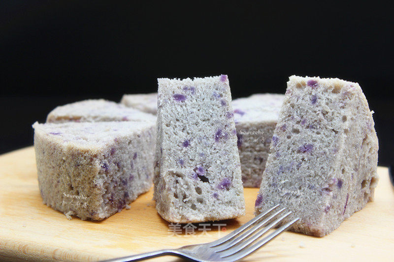 Cantonese Style Tea House Dim Sum, Purple Potato Mala Cake recipe