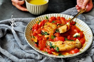 Cod Stewed with Tomato recipe