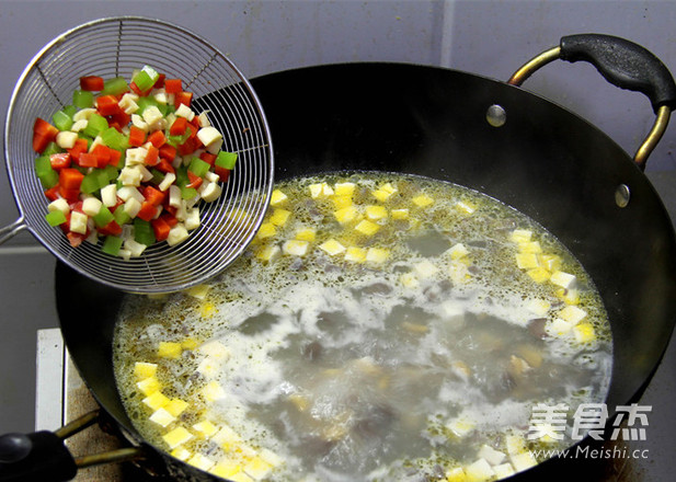 Chicken Blood Tofu Soup recipe