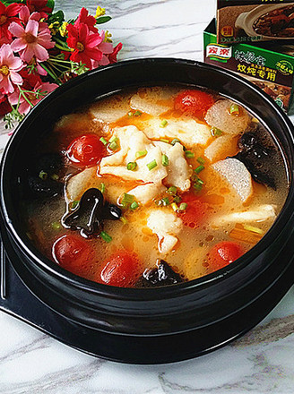 Tomato and Yam Fish Soup recipe