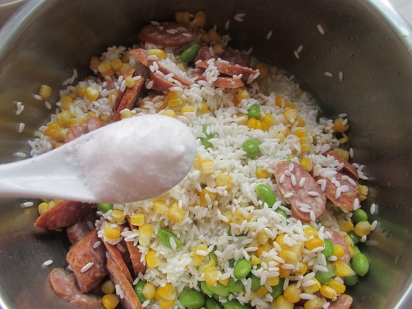 Sausage Corn Green Bean Rice recipe