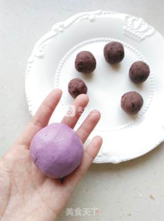 Bean Paste Purple Sweet Potato Glutinous Rice Cake recipe