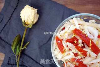 The Taste of Childhood, Golden Cake and Cabbage Mixed with Pear Shreds recipe