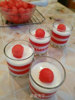 Watermelon Milk Pudding recipe