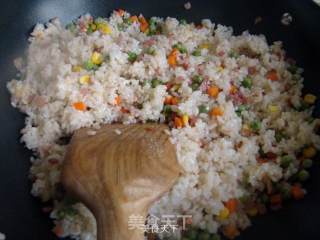 Fried Rice with Salad Dressing and Bacon recipe