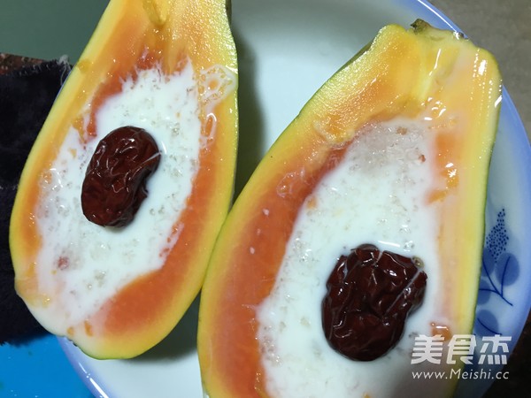 Stewed Snow Bird with Papaya and Rock Sugar recipe