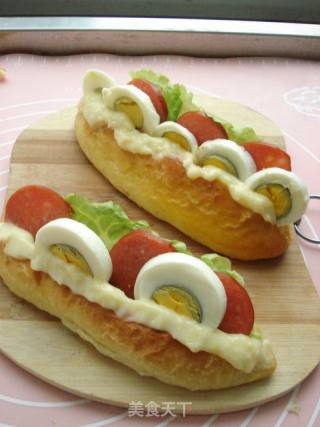 Hot Dog Buns with Corn Salad Dressing recipe