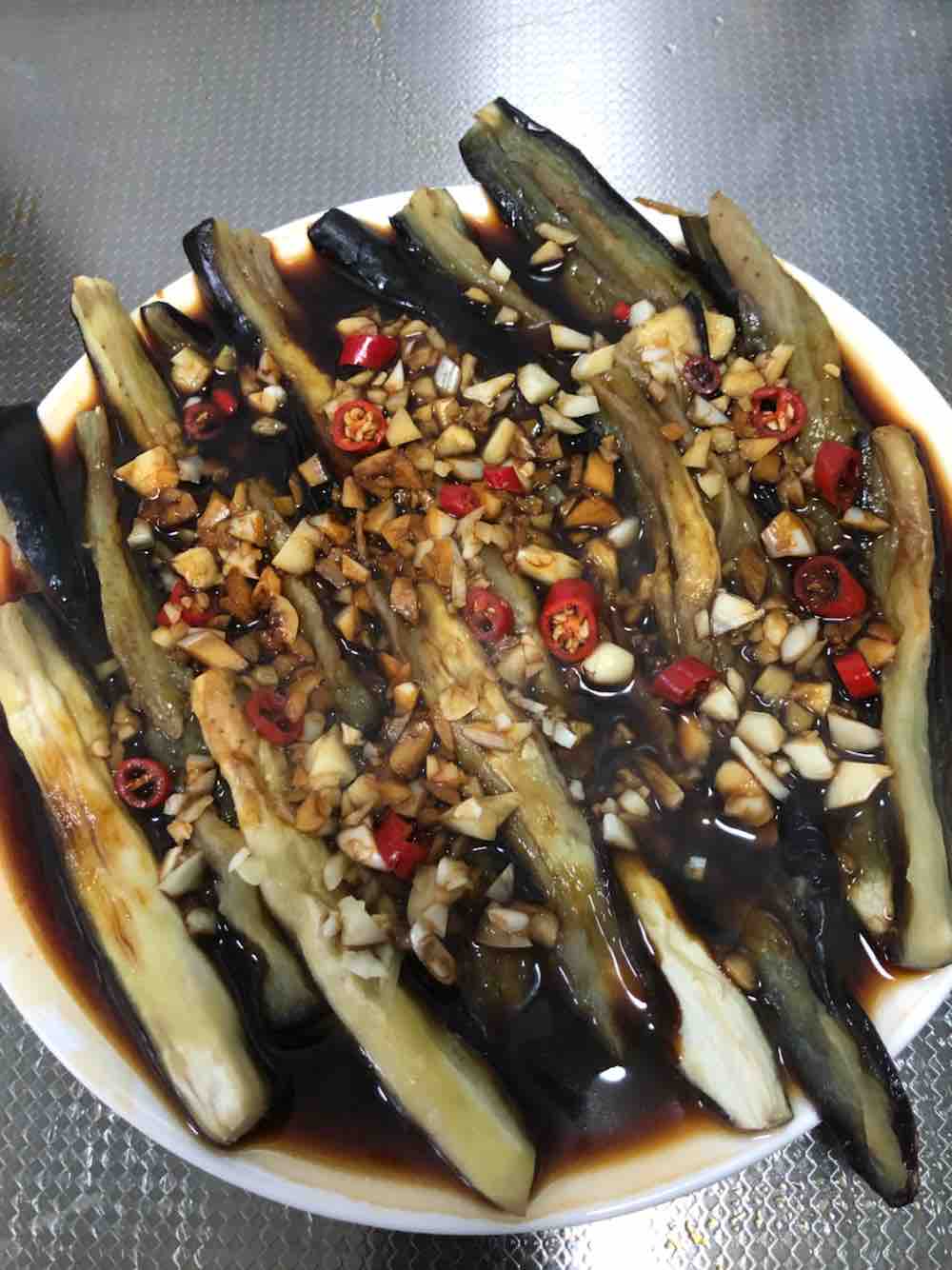 Eggplant with Minced Garlic recipe