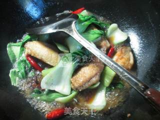 Braised Medium Fin with Green Vegetables recipe