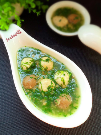 Fresh Green Meatball Soup recipe