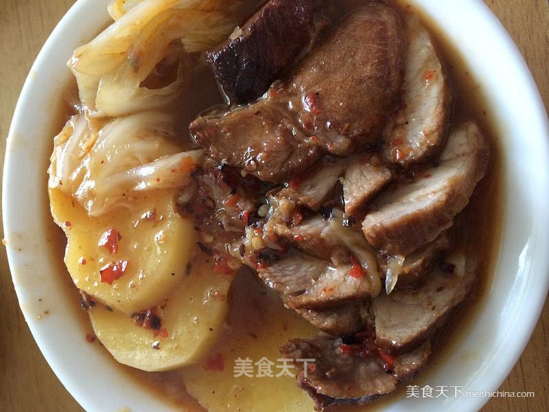 Potato Roast Pork Noodles recipe