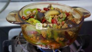 Eggplant Claypot with Minced Meat recipe