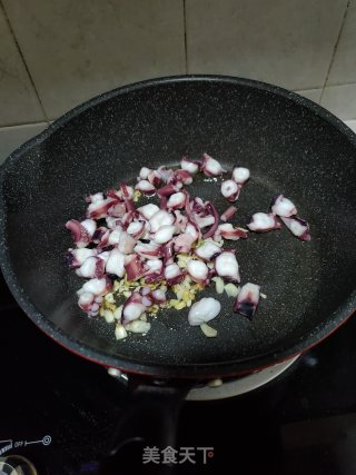 Fried Edamame with Octopus Feet recipe