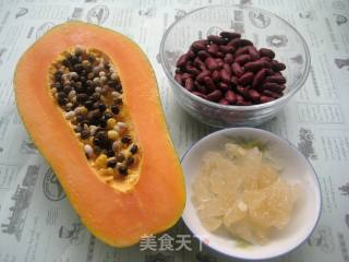 Steamed Papaya with Red Kidney Beans recipe