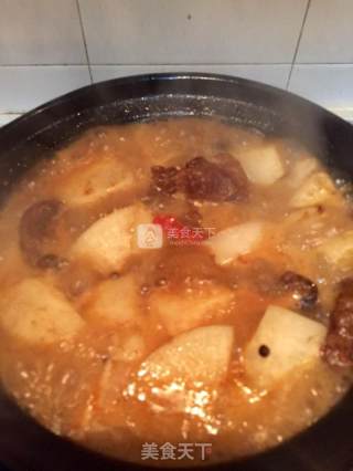 Casserole Oxtail Stewed Radish recipe