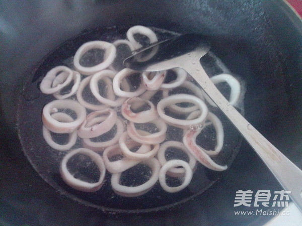 Fried Squid Rings with Kimchi recipe