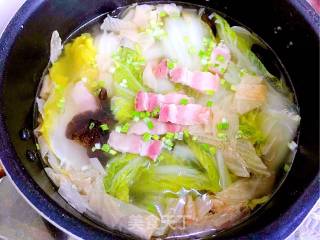 Baby Vegetables, Fungus and Bacon Soup recipe