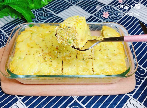 Broccoli Corn Chicken Cake (cheese Baked Version) recipe