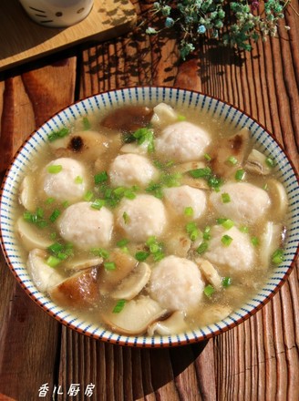 Braised Mushroom with Shrimp Balls recipe