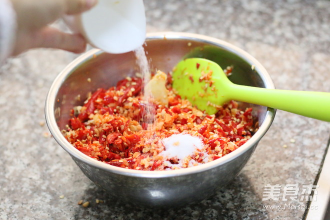 Minced Garlic Chopped Pepper Sauce recipe