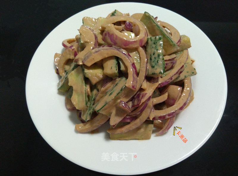 Cucumber with Sesame Sauce and Onion recipe