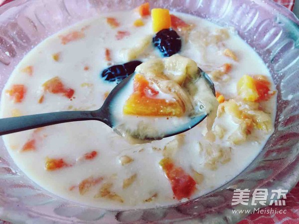 Green Papaya, Tremella, Red Dates and Milk Soup recipe