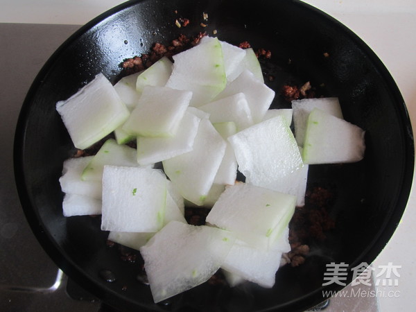 Grilled Winter Melon with Chiba Tofu with Minced Meat recipe