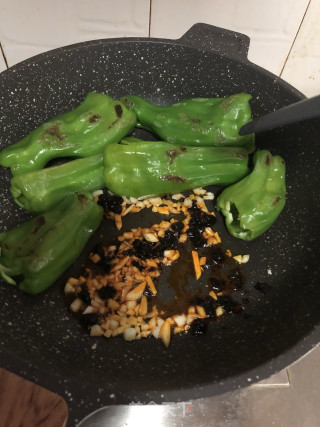 Stuffed Tiger Skin Green Peppers recipe