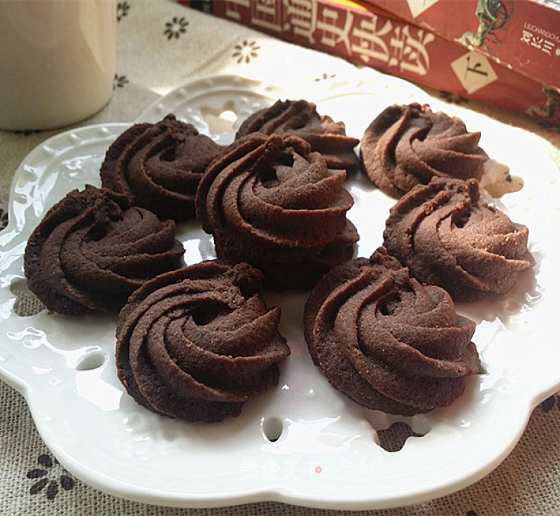 #aca烤明星大赛# Milky Cocoa Cookies recipe