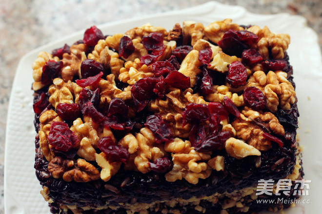 Chestnut Fragrant Black Rice Naked Oatmeal Cake recipe