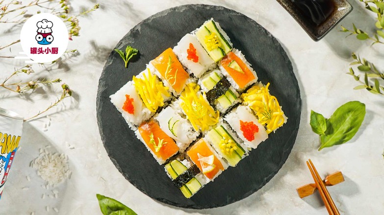 Lazy No-roll Box Sushi recipe