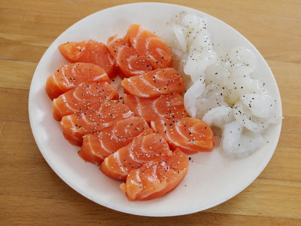 Salmon and Shrimp Salad recipe