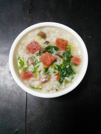 Luncheon Meat and Vegetable Porridge