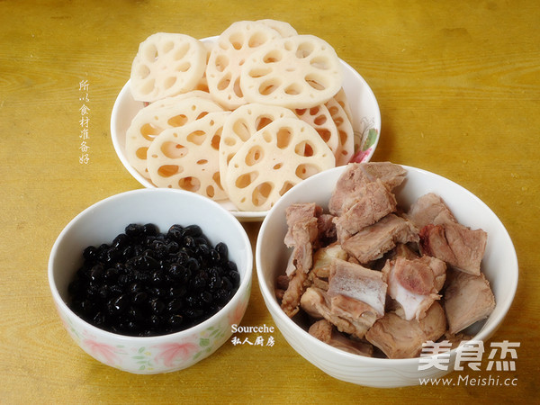 Black Bean Lotus Root Pork Ribs Soup recipe