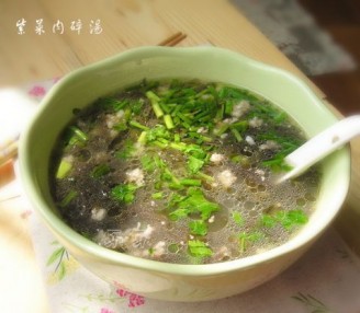 Seaweed Minced Meat Soup recipe